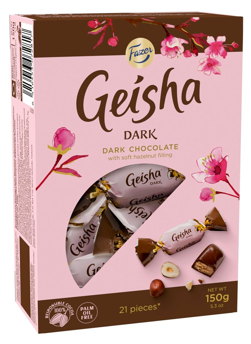 

Конфеты Fazer Geisha в темном шоколаде с начинкой из ореховой нуги, 150 г