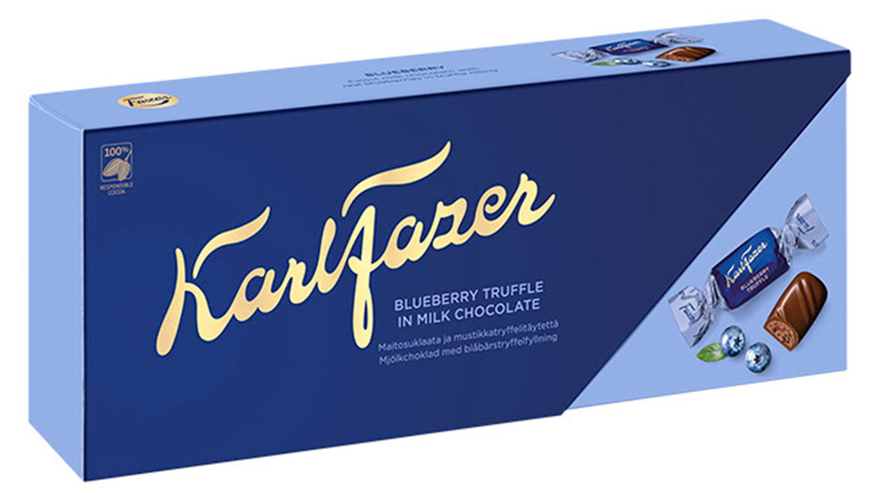

Конфеты Karl Fazer Blueberry Truffle с черничным трюфелем в молочном шоколаде, 250 г