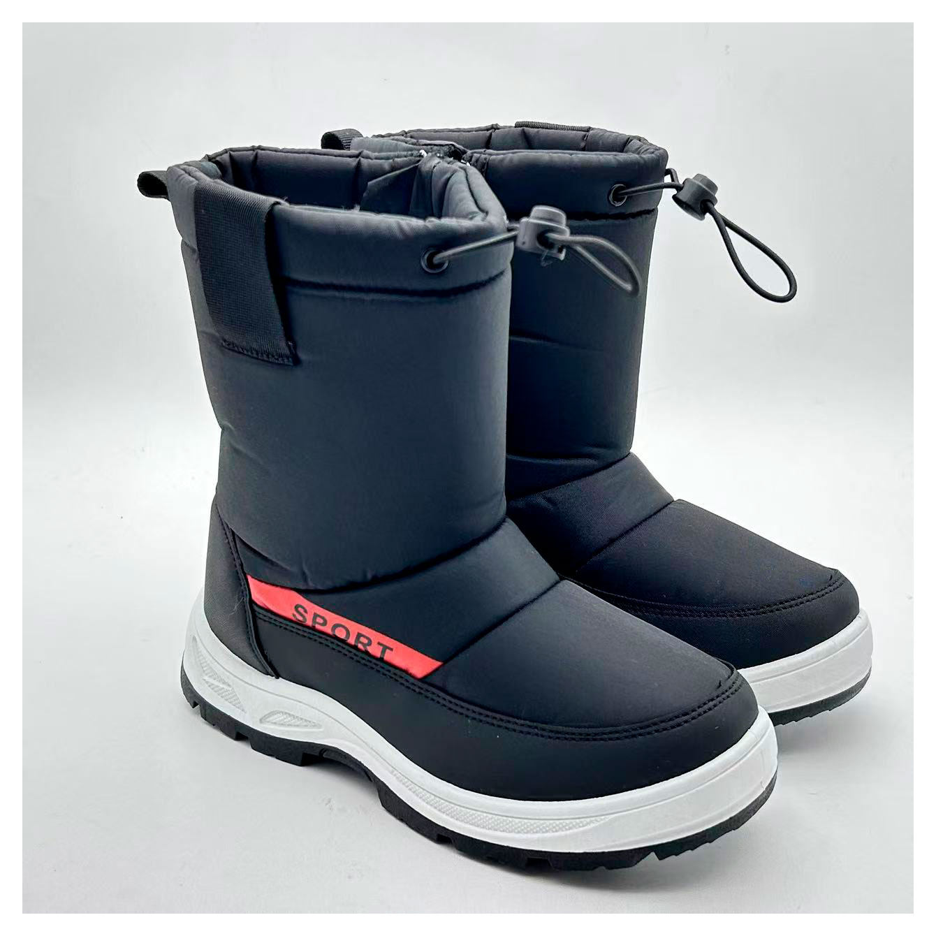 

Сапоги для мальчика InExtenso черные с красной полоской