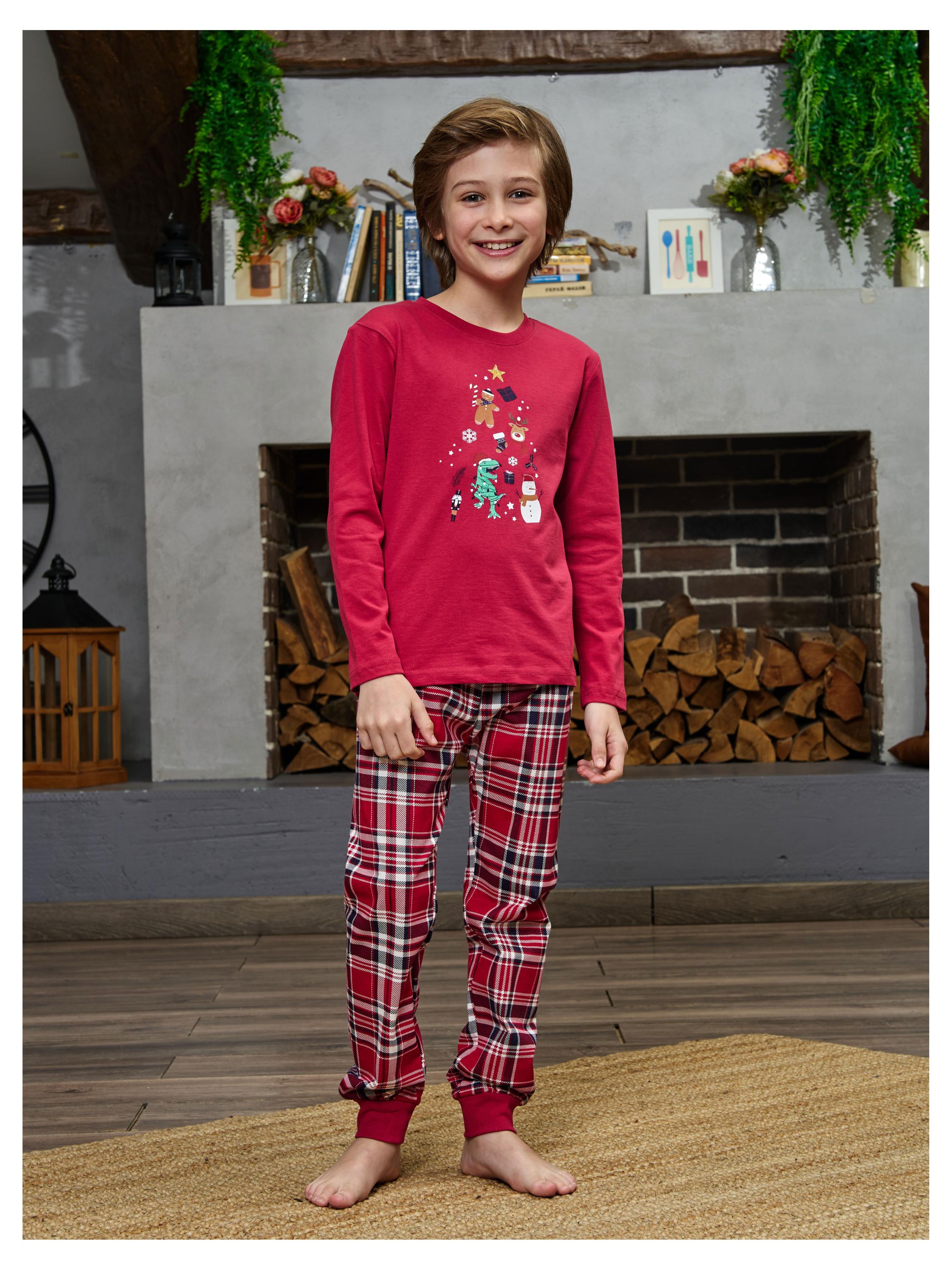 

Пижама для мальчика новогодняя InExtenso красная