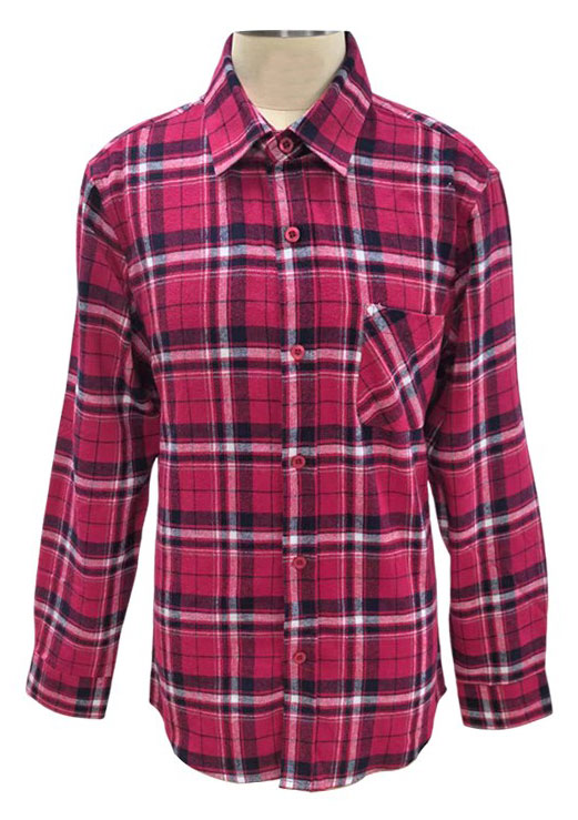 Изображение товара Рубашка для мальчика красная FLAN01 из 100% хлопка