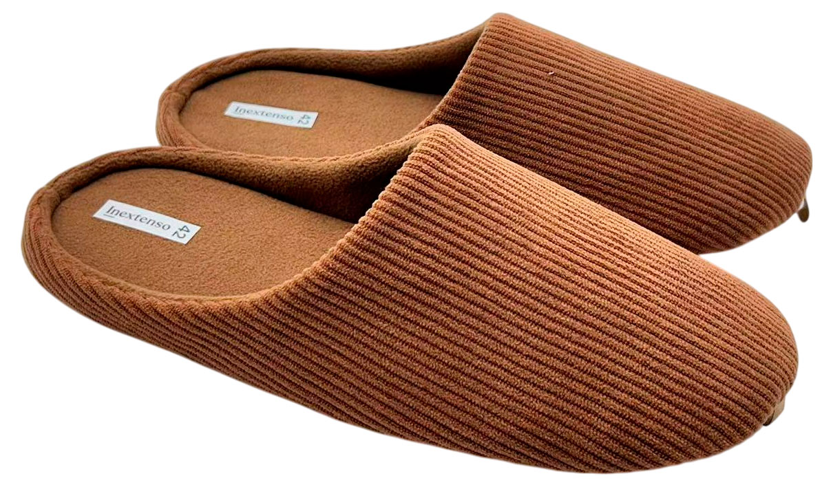 

Тапочки мужские InExtenso закрытый нос светло-коричневые