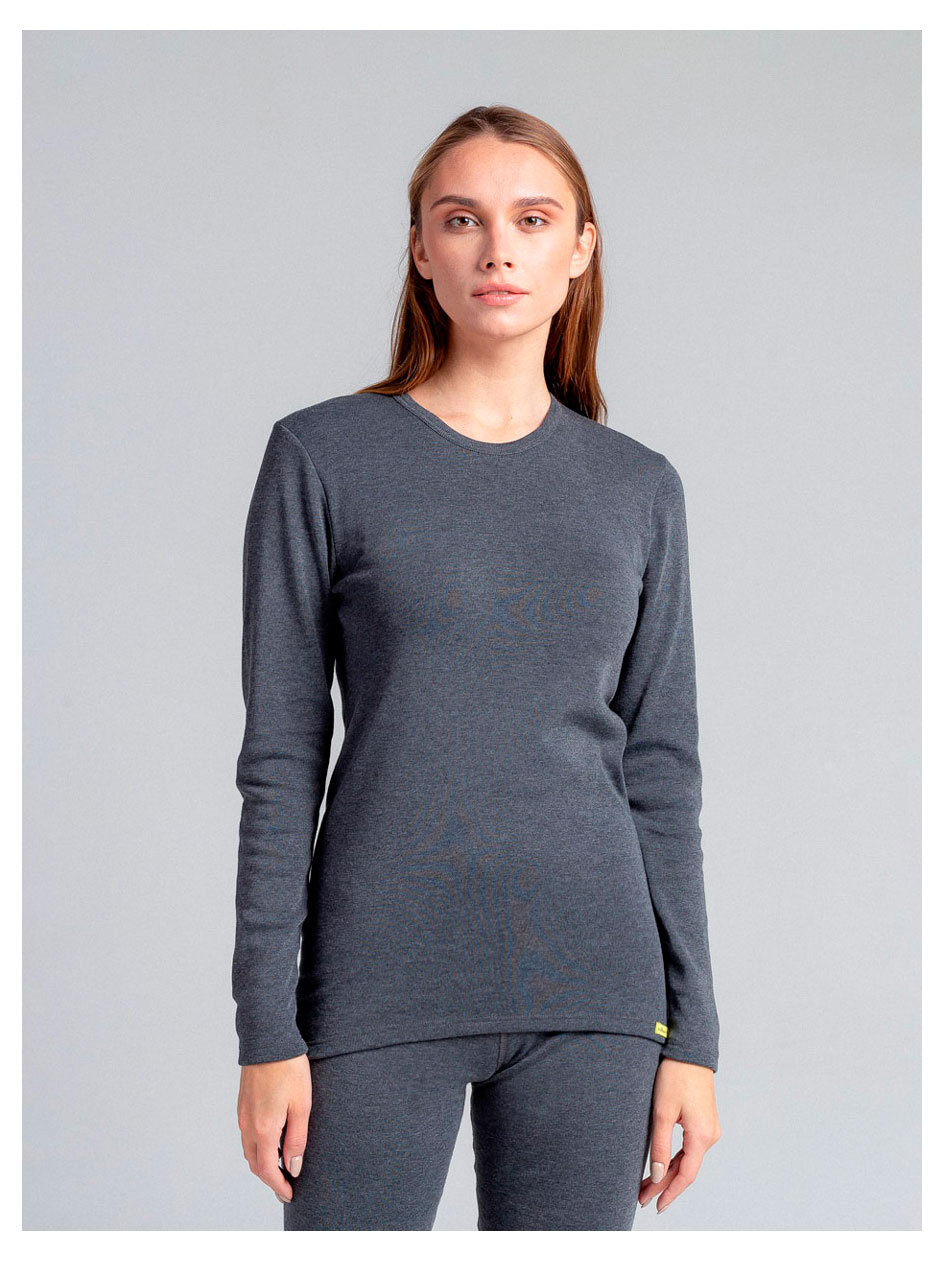 

Термофутболка женская Montida с длинными рукавами антрацит, р. 54