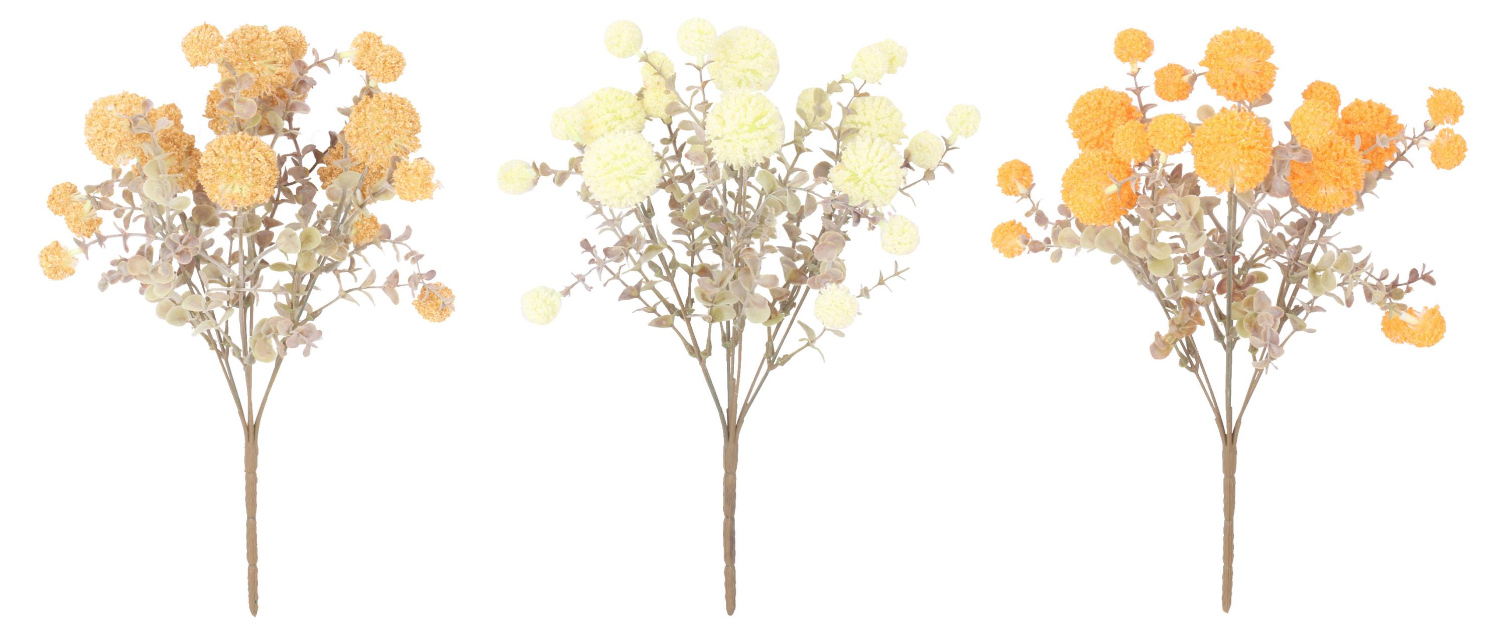 Изображение товара Искусственный букет из эвкалипта и хризантем 33 см в ассортименте