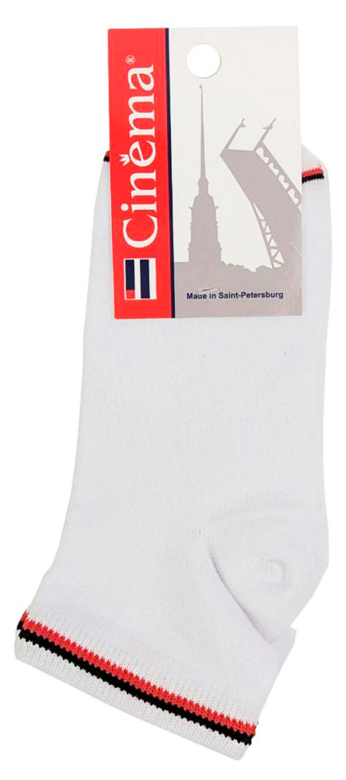 

Носки женские Cinema в полоску белые, размер 23