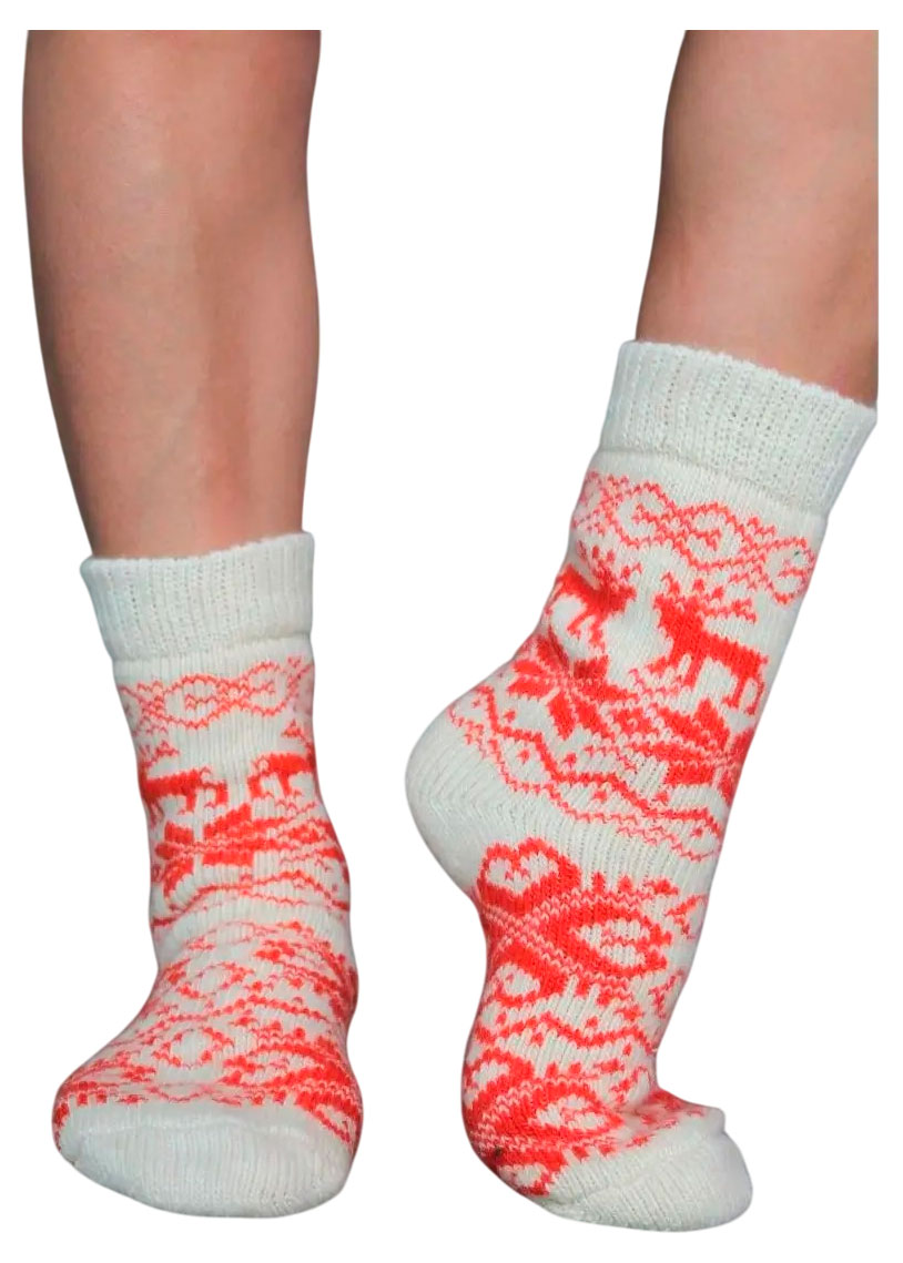 Изображение товара Теплые женские вязаные носки John Jeniford с узором Олени