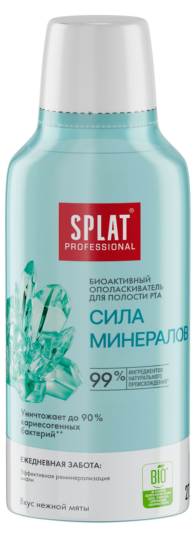 Изображение товара Ополаскиватель для полости рта SPLAT Сила минералов 275 мл натуральный уход укрепление эмали
