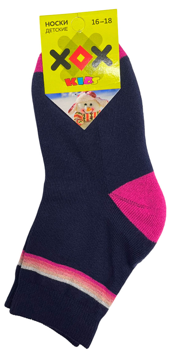 Изображение товара Детские махровые носки ХОХ с яркой полоской размер 18 для мальчиков