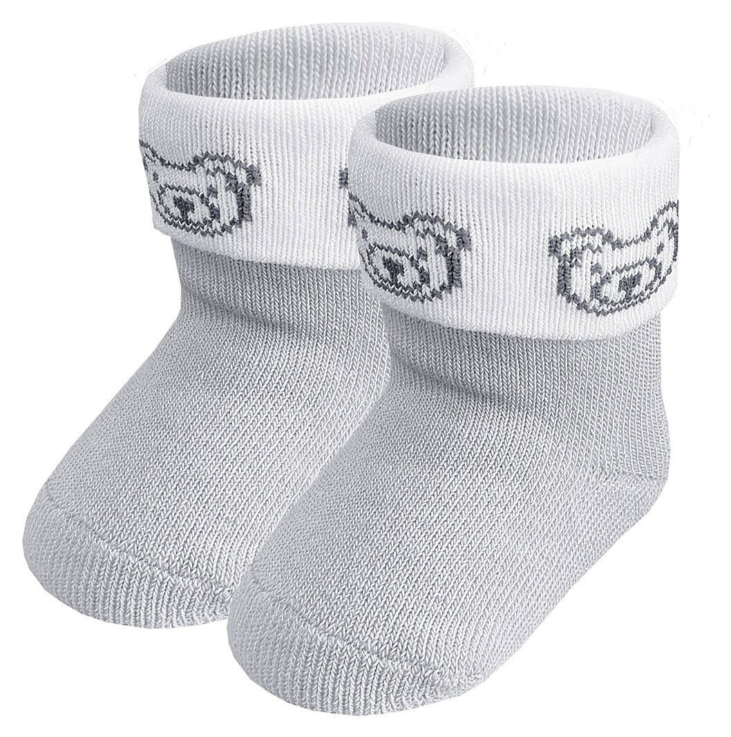 Изображение товара Детские носки серые Носик размер 12-14 махровые для повседневной носки