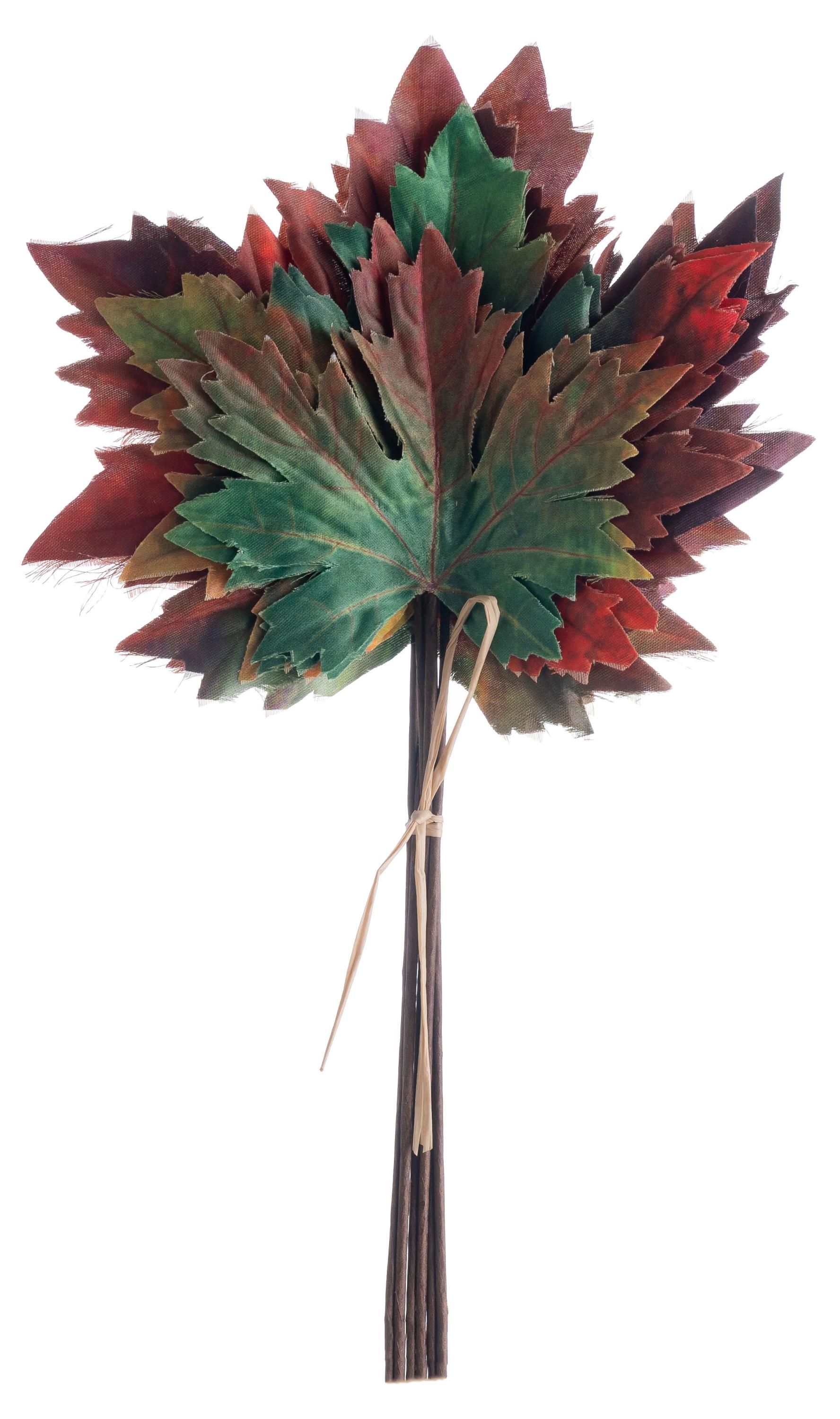 

Лист клена искусственный красно-зеленый 31 см, 1 шт