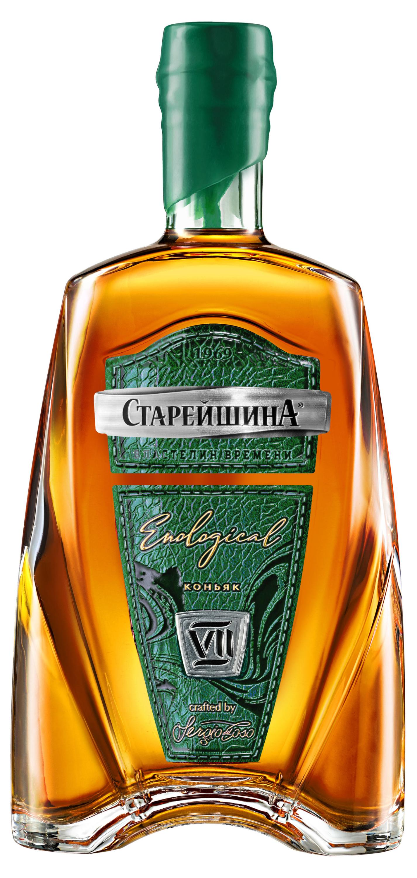 Изображение товара Коньяк «Старейшина» семилетний 1 л, Россия, элитный выдержанный напиток