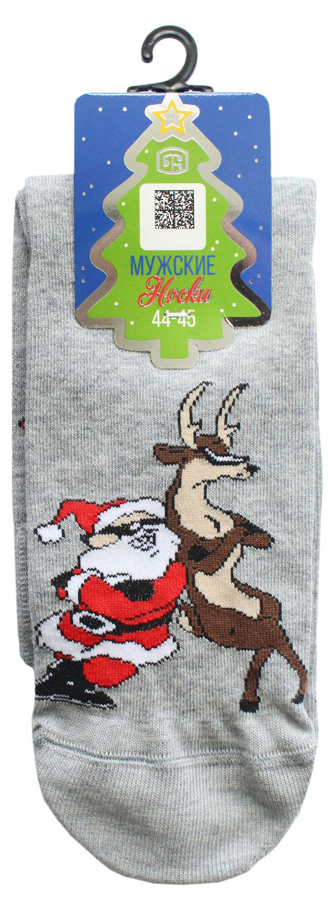 Изображение товара Носки мужские «Брестские» Classic Новый год серый меланж, р. 29