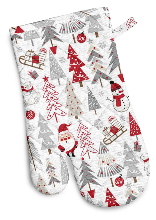 Изображение товара Прихватка варежка Лен Наш рогожка 18х30 см для кухни, натуральные материалы