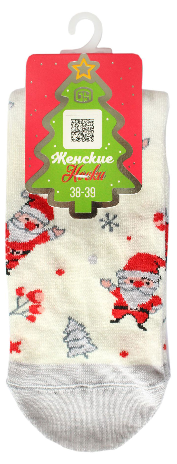 Изображение товара Носки женские "Брестские" Classic Новый год молочный, р. 25