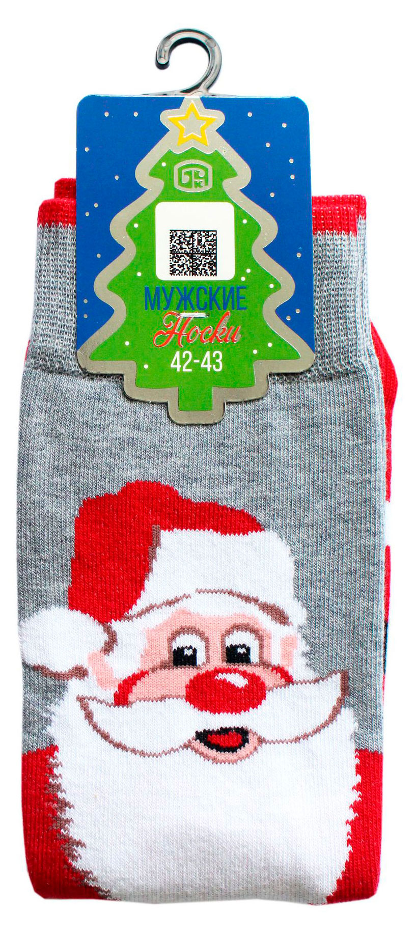 Изображение товара Носки мужские Classic Новый год серый меланж 20С2146