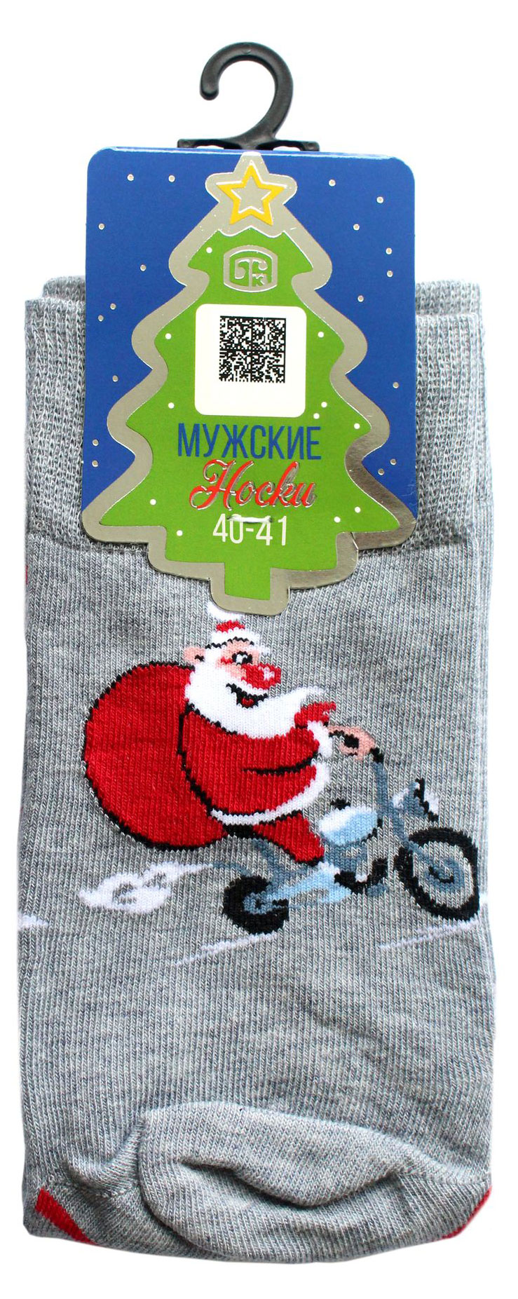 

Носки мужские Брестские Classic Новый год серый меланж, р. 25
