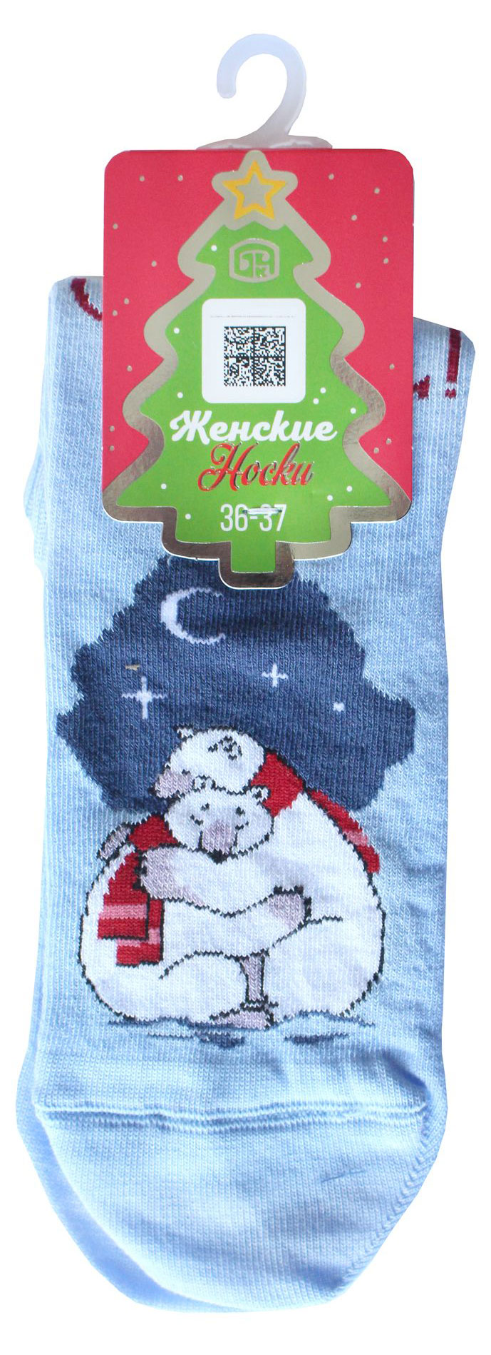 

Носки женские новогодние Брестские Classic бледно-голубой, р. 23