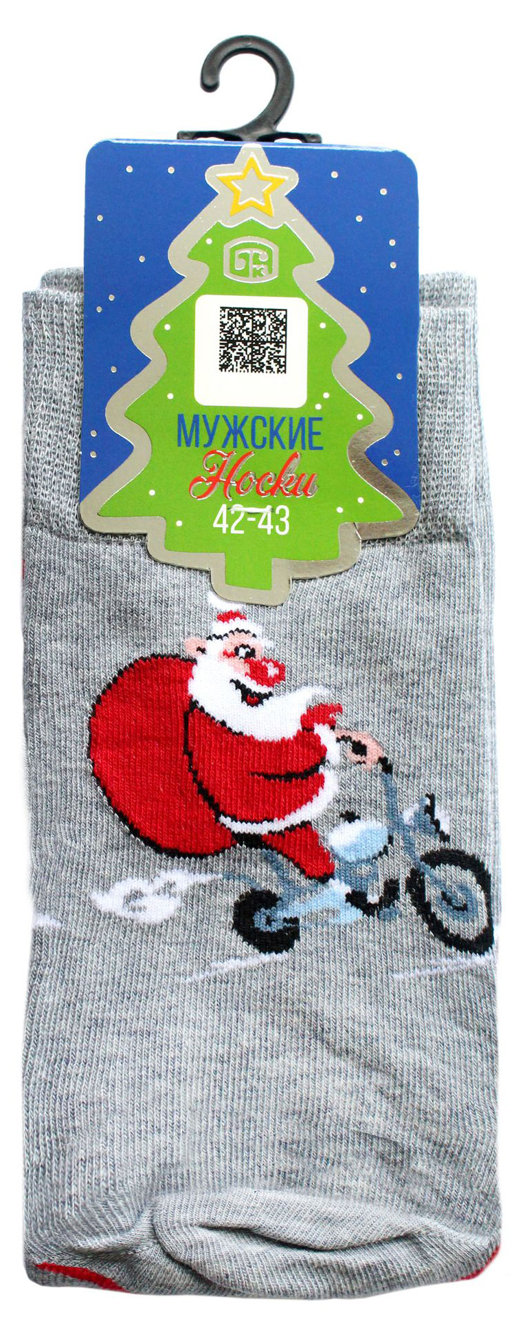Изображение товара Носки мужские "Брестские" Classic Новый год серый меланж р. 27