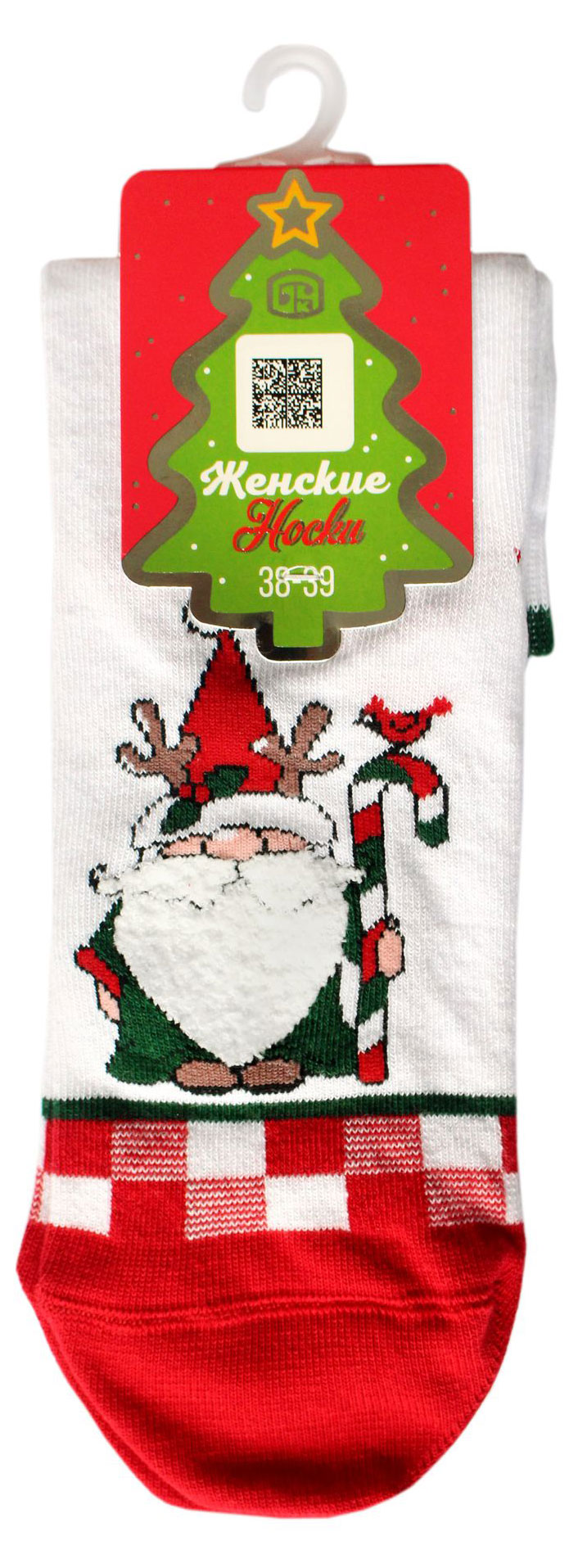 Изображение товара Носки женские «Брестские» Classic Новый год белый, р. 25