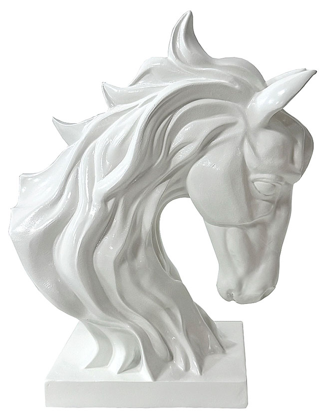 

Статуэтка декоративная Вещицы Дивный конь Полирезина белый