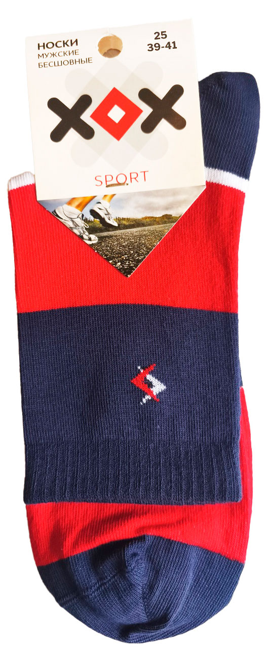 Изображение товара Мужские носки ХОХ классические в полоску 25 размер для повседневной носки