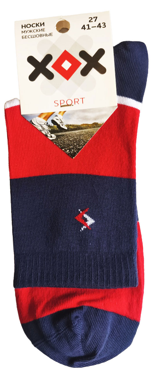 Изображение товара Мужские носки ХОХ в полоску 27 размер классические для повседневной носки