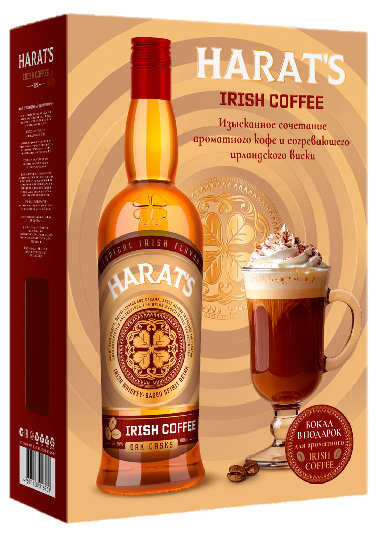 

Коктейль HARATS Irish Coffee Россия, 0,7 л + бокал
