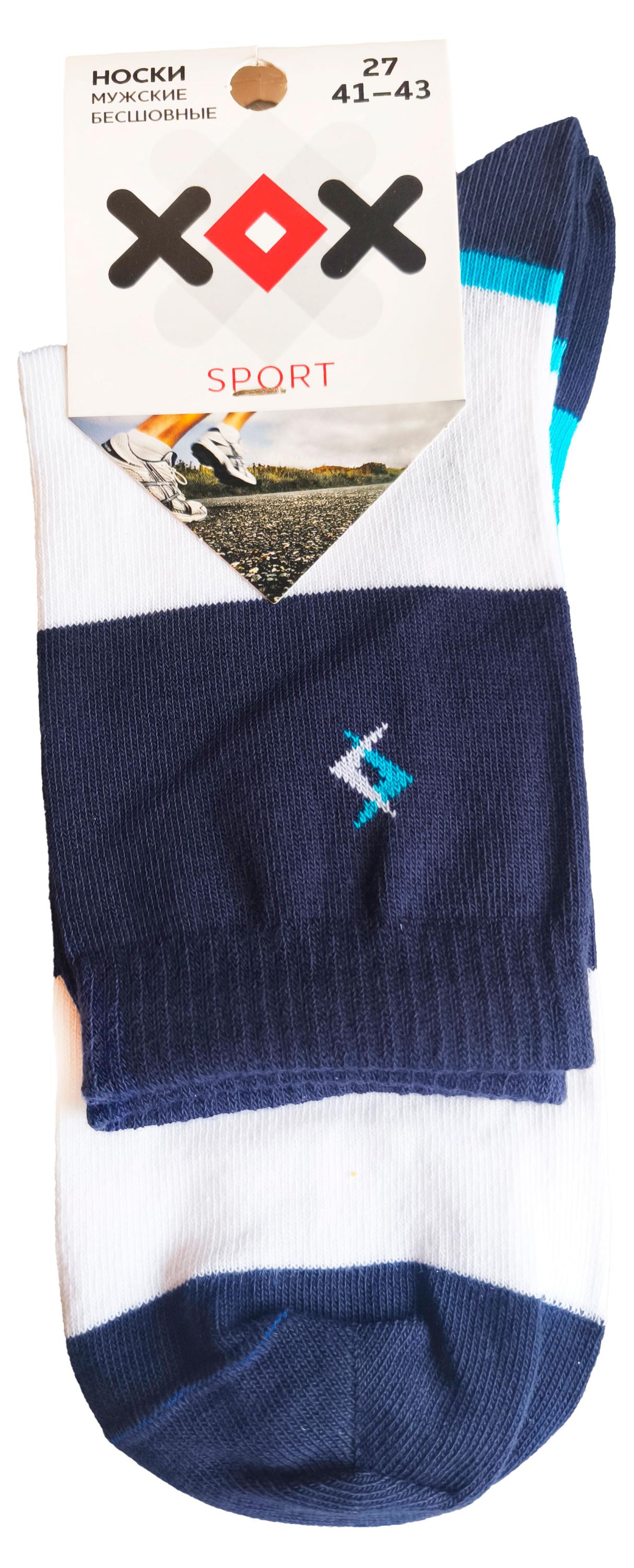 Изображение товара Мужские носки ХОХ в полоску классические 27 размер круглогодичные