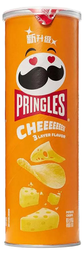 Изображение товара Картофельные чипсы Pringles Сырные 110 г с насыщенным вкусом и удобной упаковкой