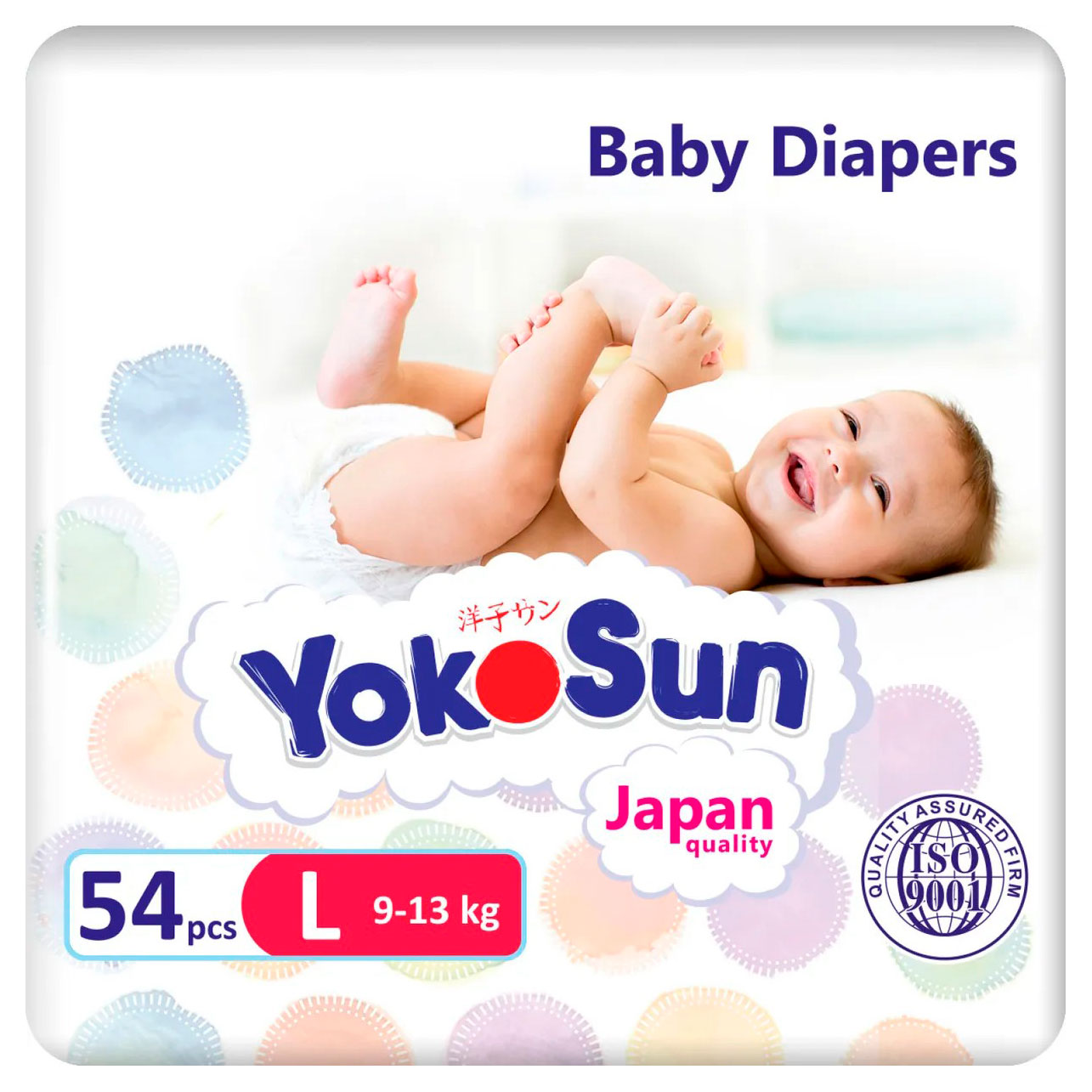 

Подгузники YokoSun L (9-13 кг), 54 шт