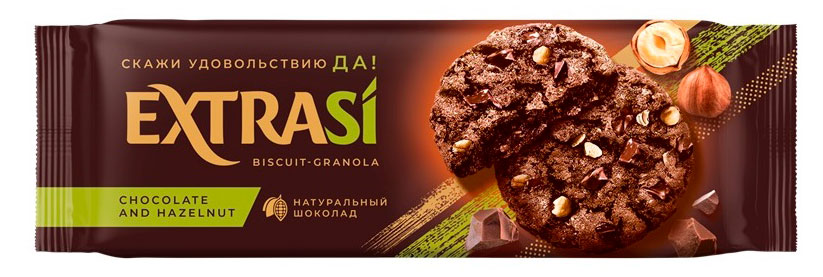 

Печенте сдобное ExtraSi Гранола с шоколадом и фундуком, 150 г