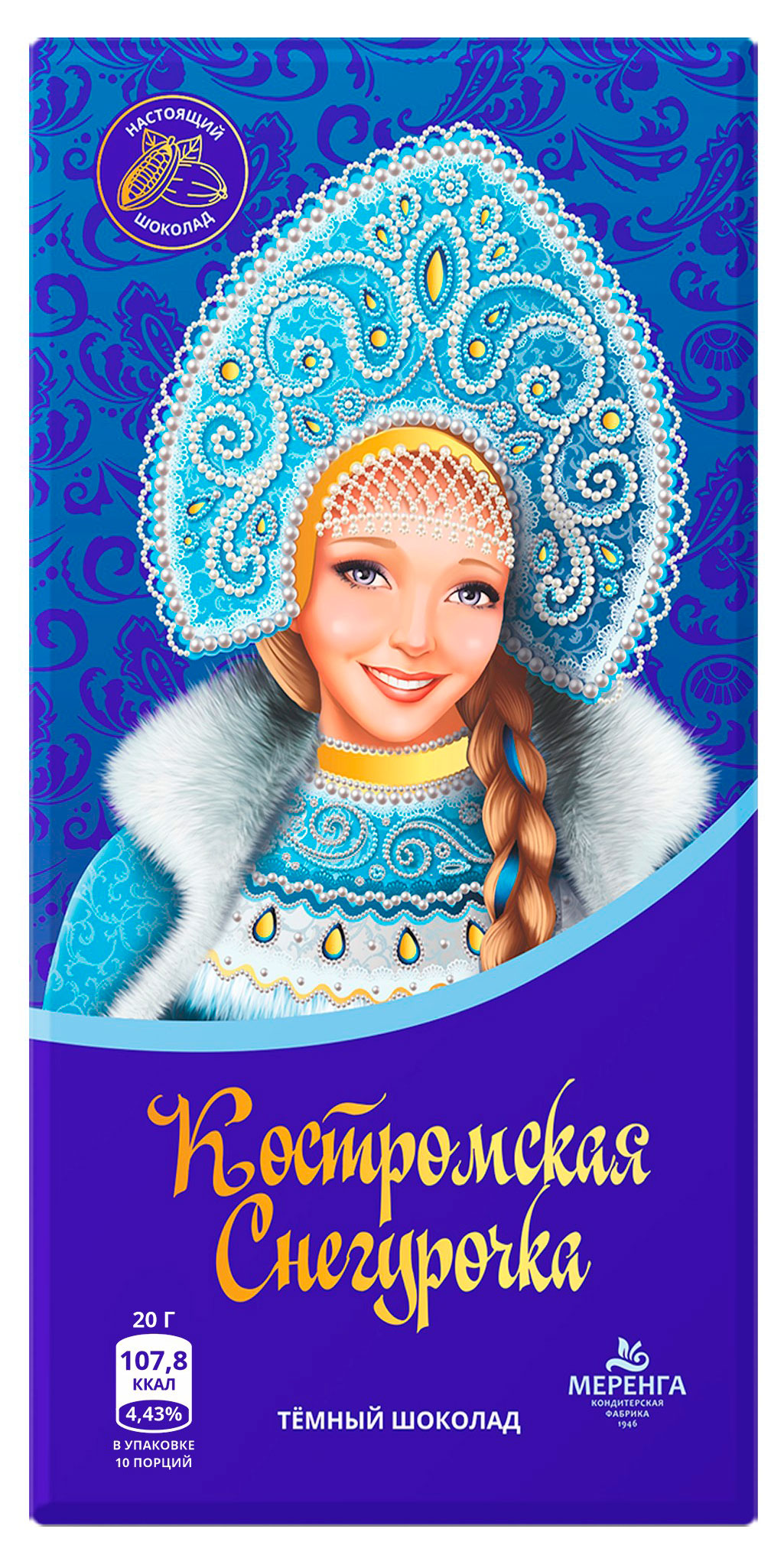 

Шоколад темный Костромская Снегурочка, 90 г