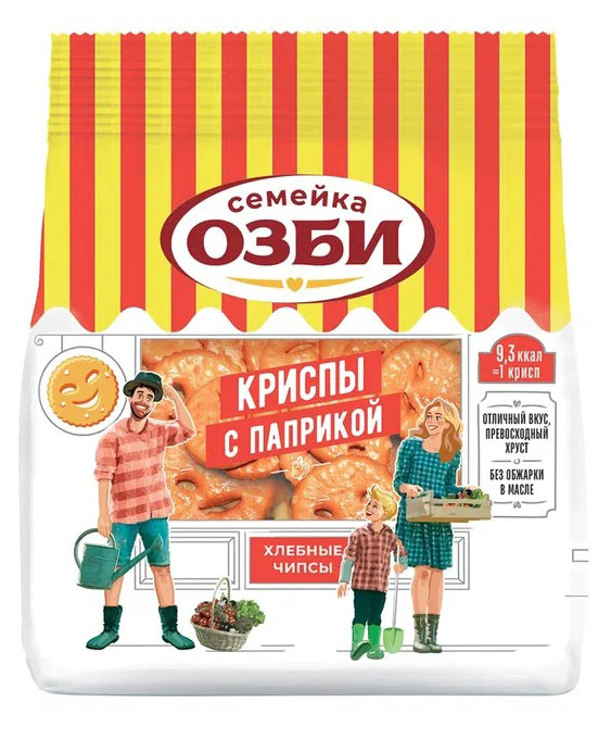 

Криспы Семейка ОЗБИ с паприкой, 100 г