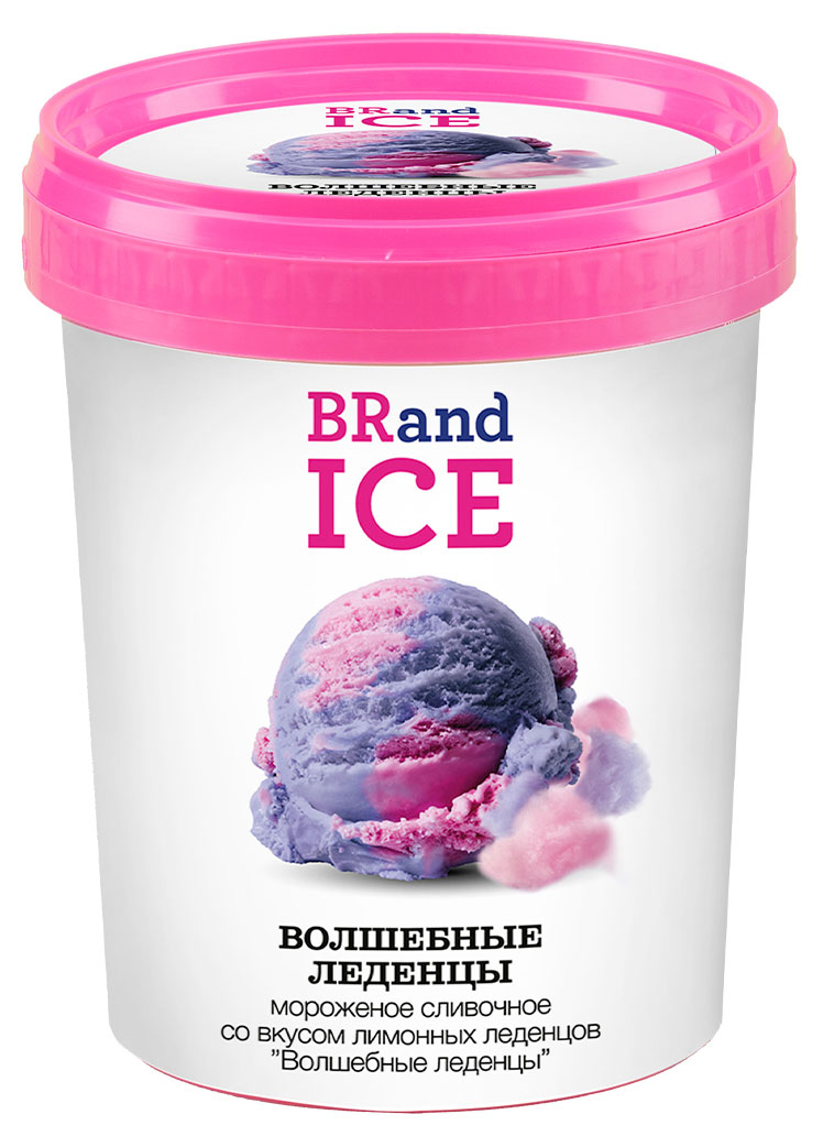 Изображение товара Мороженое сливочное BRandICE Волшебные леденцы БЗМЖ, 1 л