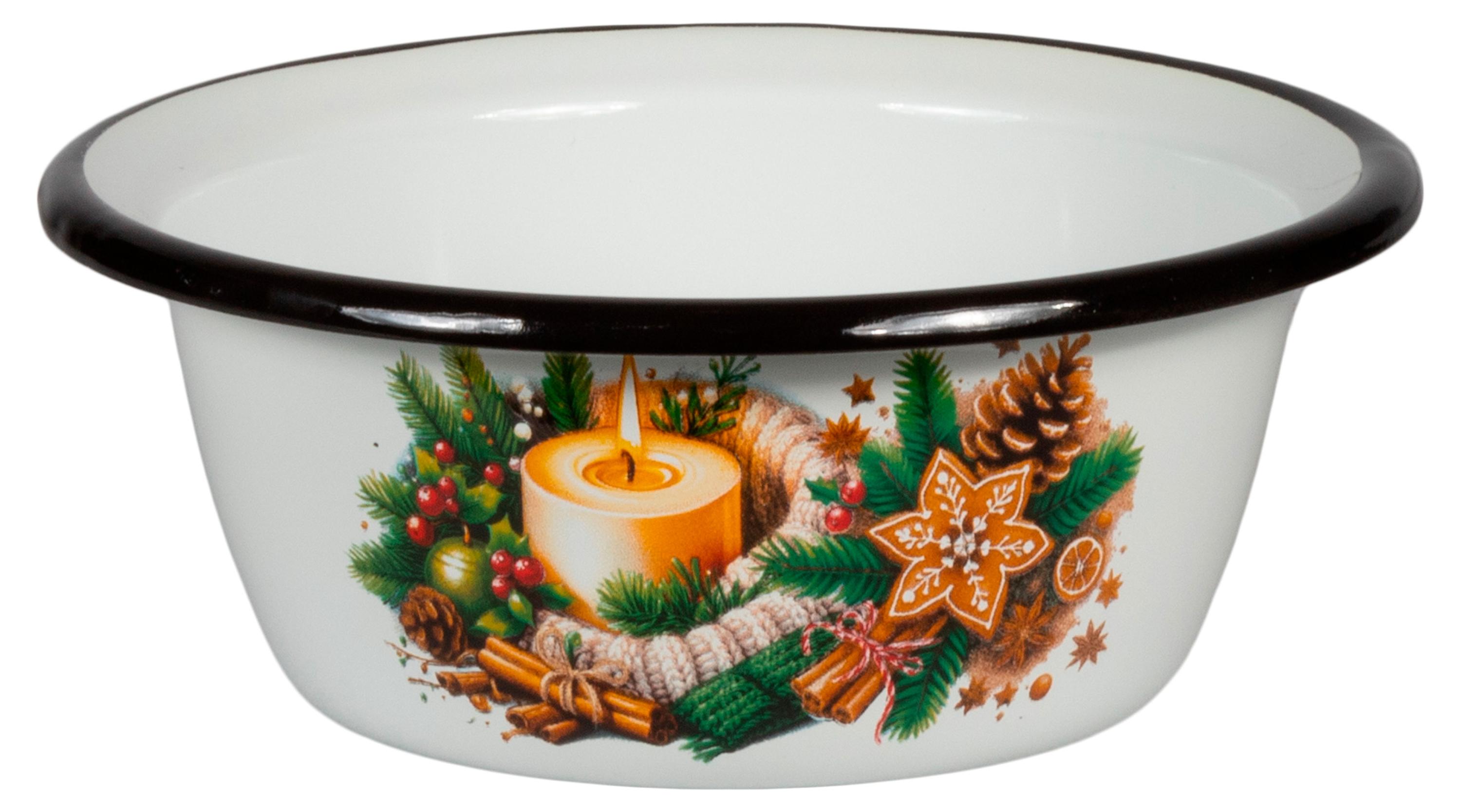 Изображение товара Миска Стальэмаль Вокруг света Сочельник 800 мл из стали с эмалью