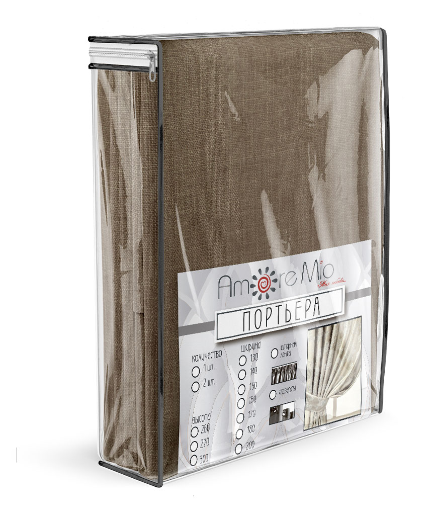 

Портьера Amore Mio ЭКО лён капучино, 160х260 см