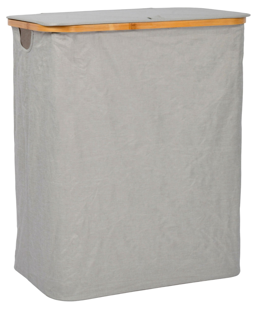 

Корзина для белья Actuel складная с крышкой и мешками серая, 57x37x66,5 см