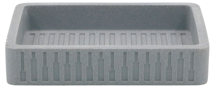 Изображение товара Мыльница Actuel полирезиновая серая, 12,7x9,6x2,4 см