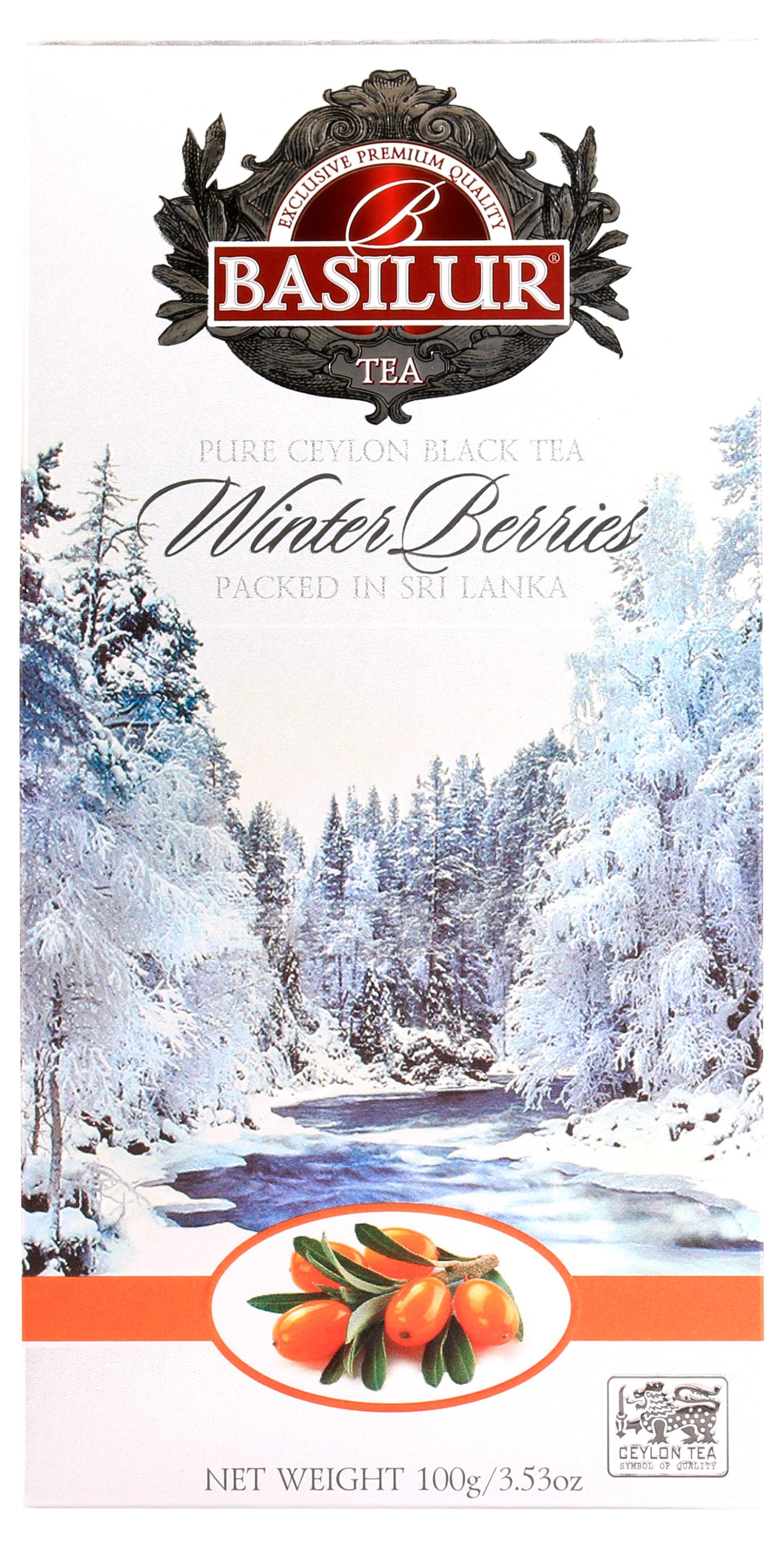Изображение товара Чай черный Basilur Зимние ягоды Облепиха 100 г подарочная упаковка