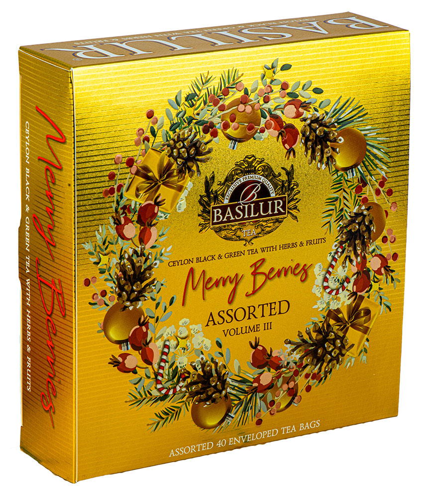 

Набор чая Basilur Merry Berries Assorted Volime III, 40 пакетиков