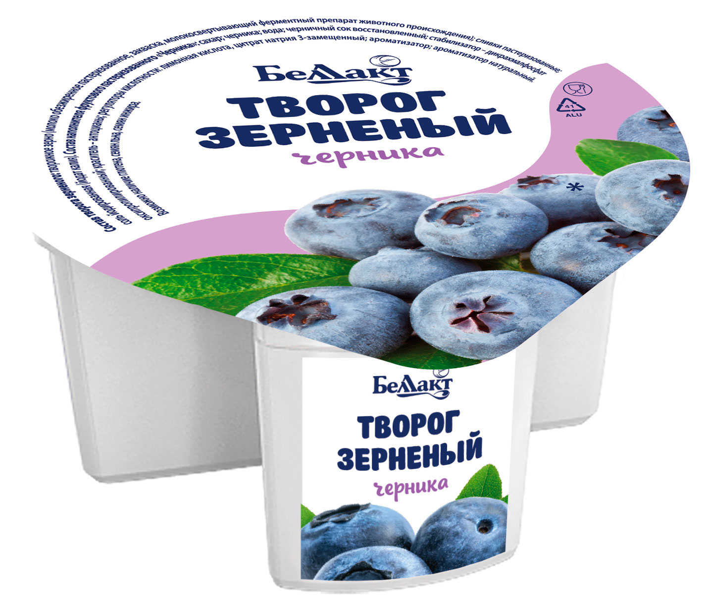 

Творог зерновой Беллакт черника 5% БМЗЖ, 130 г