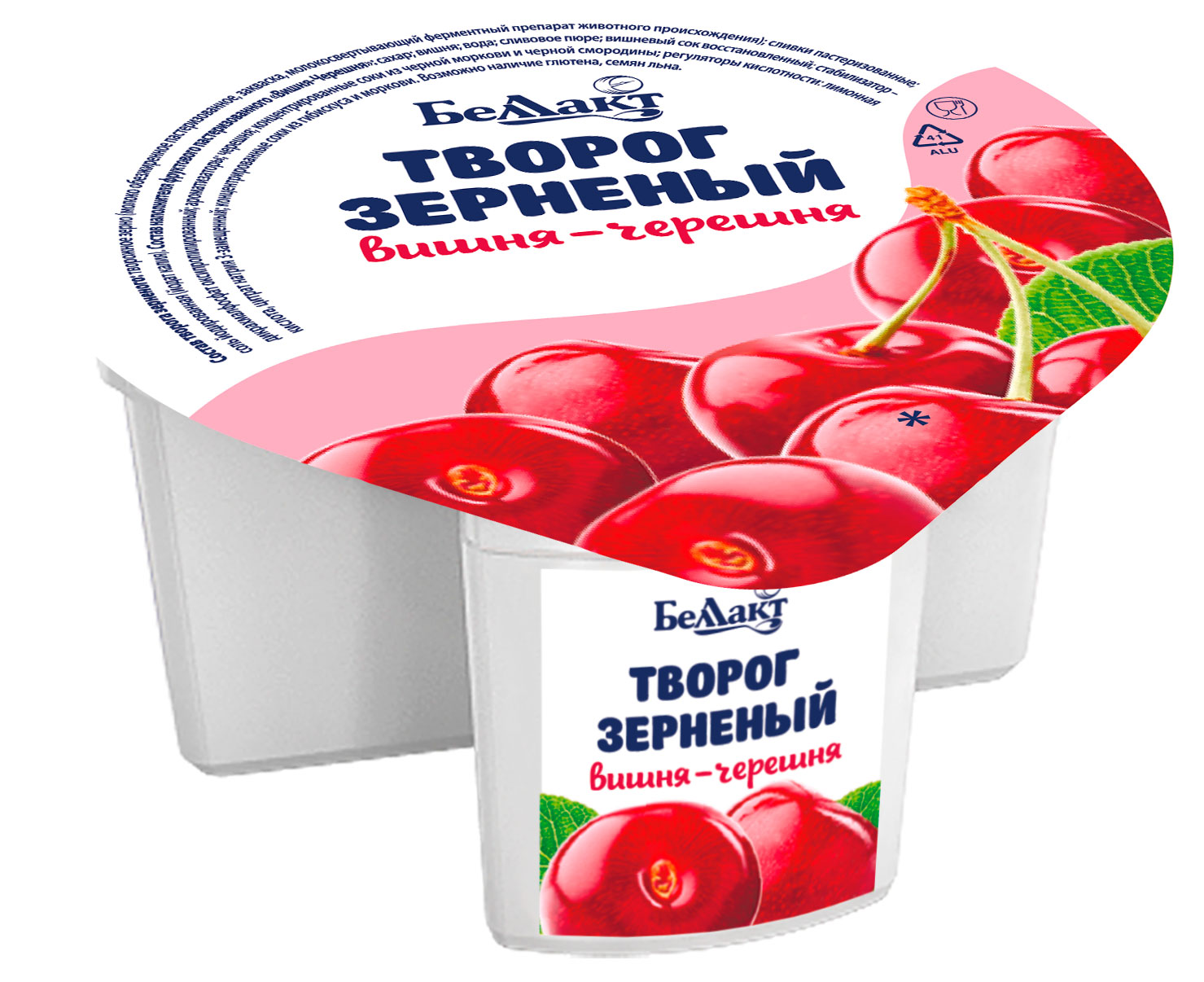 

Творог зерновой Беллакт вишня-черешня 5% БМЗЖ, 130 г