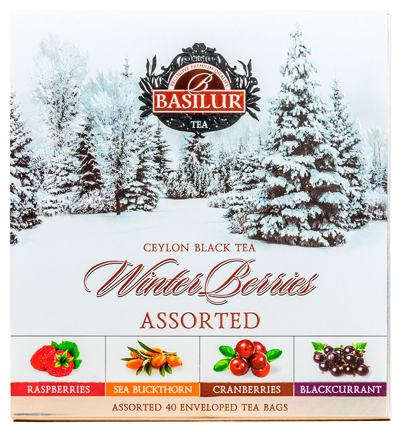 Изображение товара Набор ягодного чая Basilur Assorted Зимние ягоды 40 пакетиков подарочная упаковка