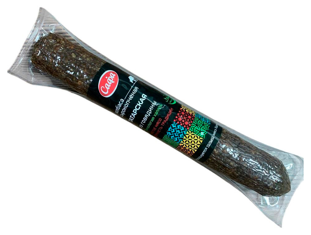 Изображение товара Сырокопченая колбаса САФА Татарская Халяль 450 г натуральный вкус