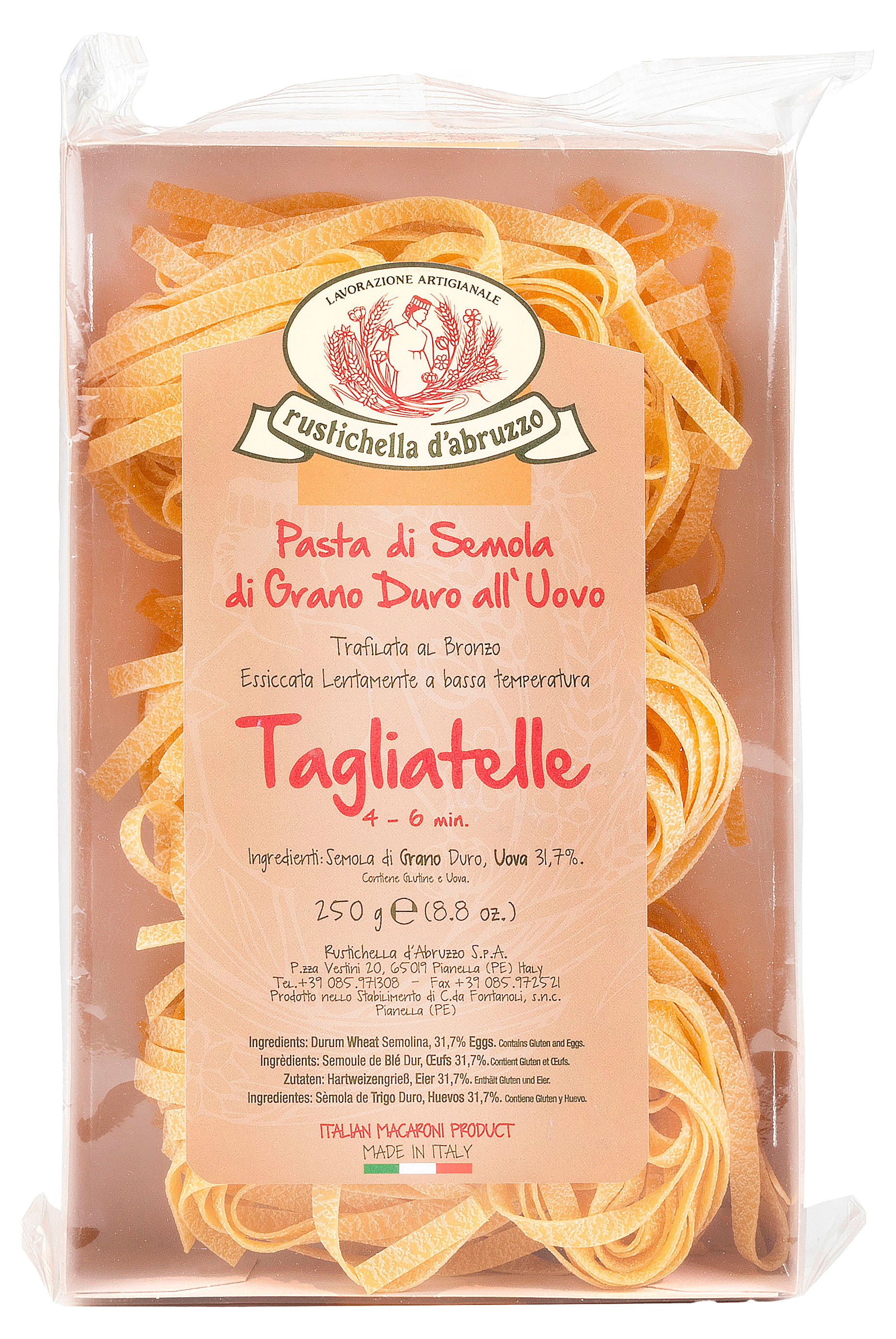 Изображение товара Макаронные изделия Rustichella D'Abruzzo Tagliatelle гнезда 250 г Италия