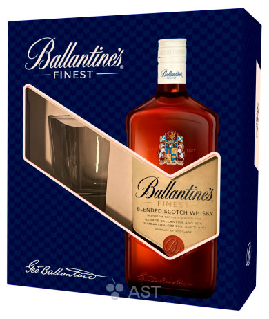 Изображение товара Виски Ballantine's 0.75 л + стакан 280 мл - подарочная упаковка