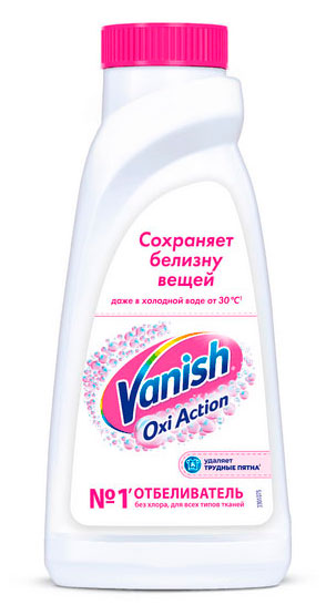 

Отбеливатель для тканей Vanish Oxi Action Кристальная белизна, 450 мл