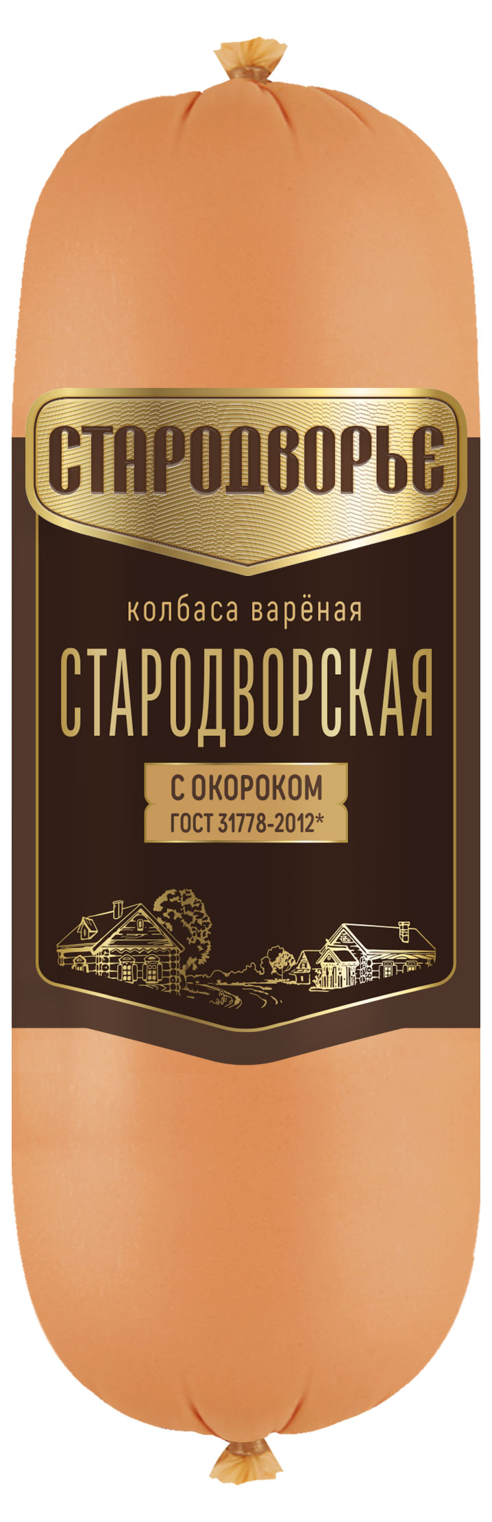 

Колбаса вареная Стародворье Стародворская с окороком ГОСТ, ~ 0,5 кг