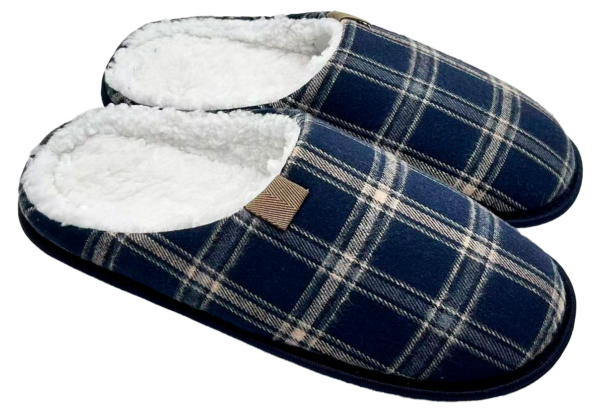 Изображение товара Тапочки мужские InExtenso синие в клетку, 41-46