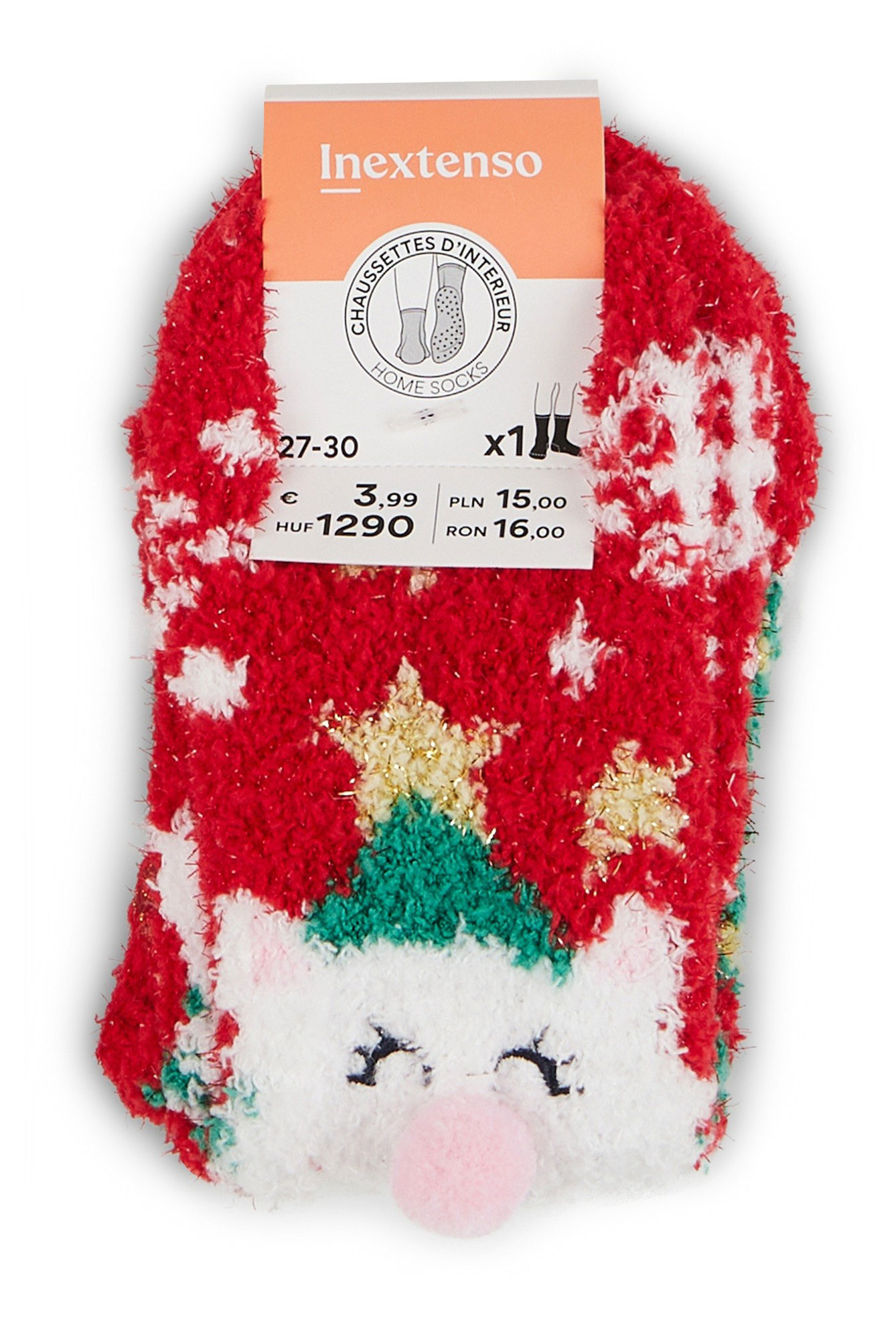 Изображение товара Носки для девочки InExtenso красные, комфортные и яркие, 27/30 31/34 35/38